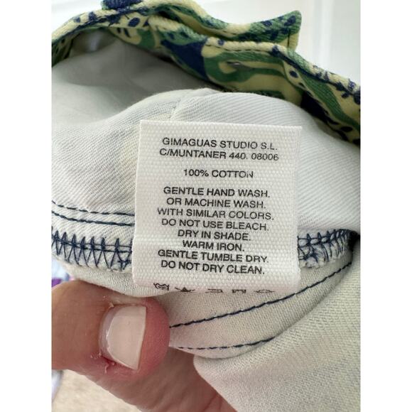 NWT Gimaguas Aletta Denim Jeans Yellow Paisley 36 XS - Picture 8 of 9